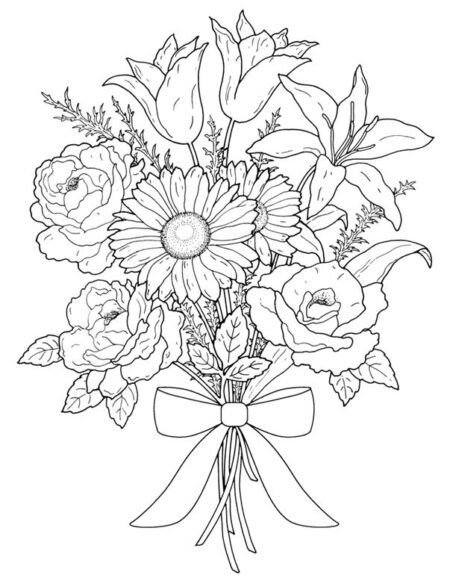 desenho-para-colorir-flores