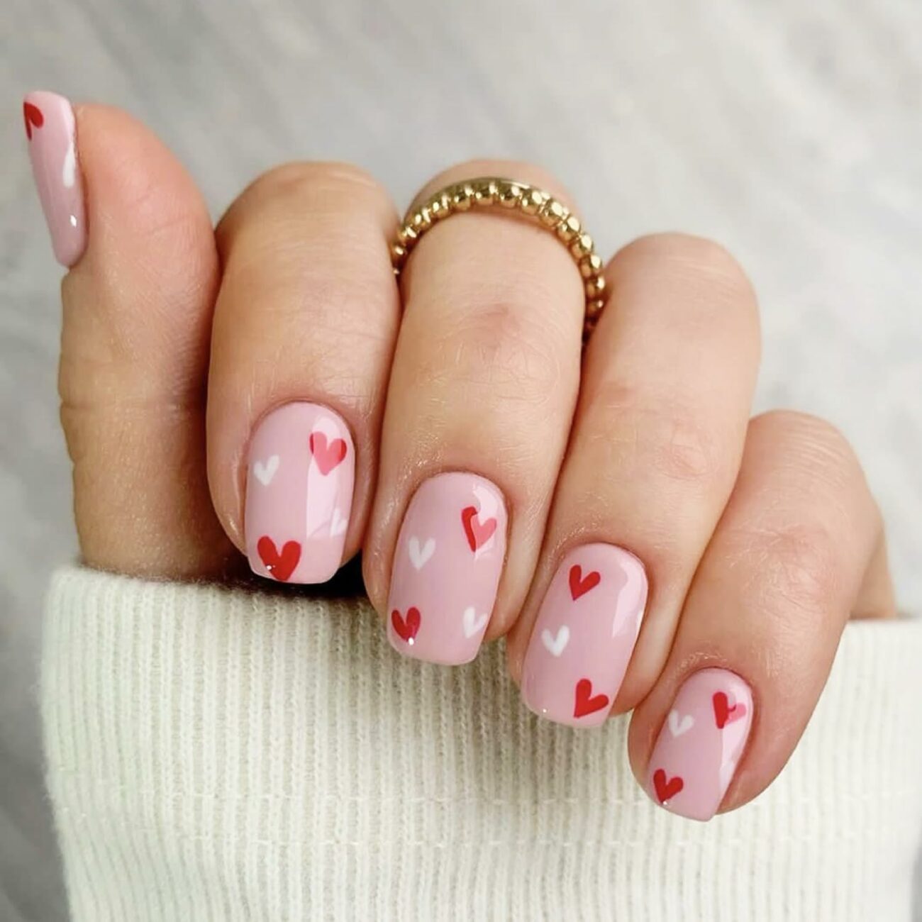 Heart Decorated Nails