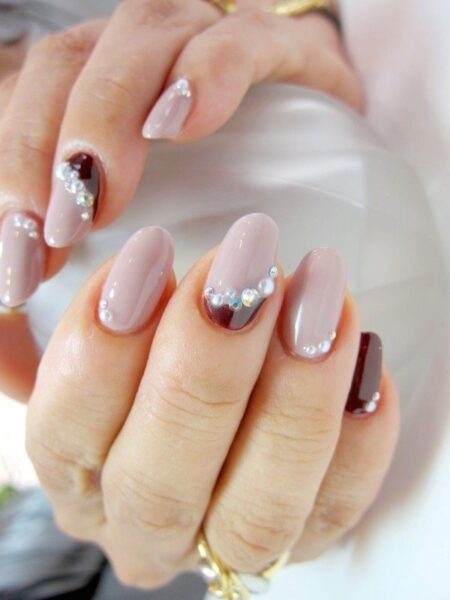 Nail Decorated With Stones