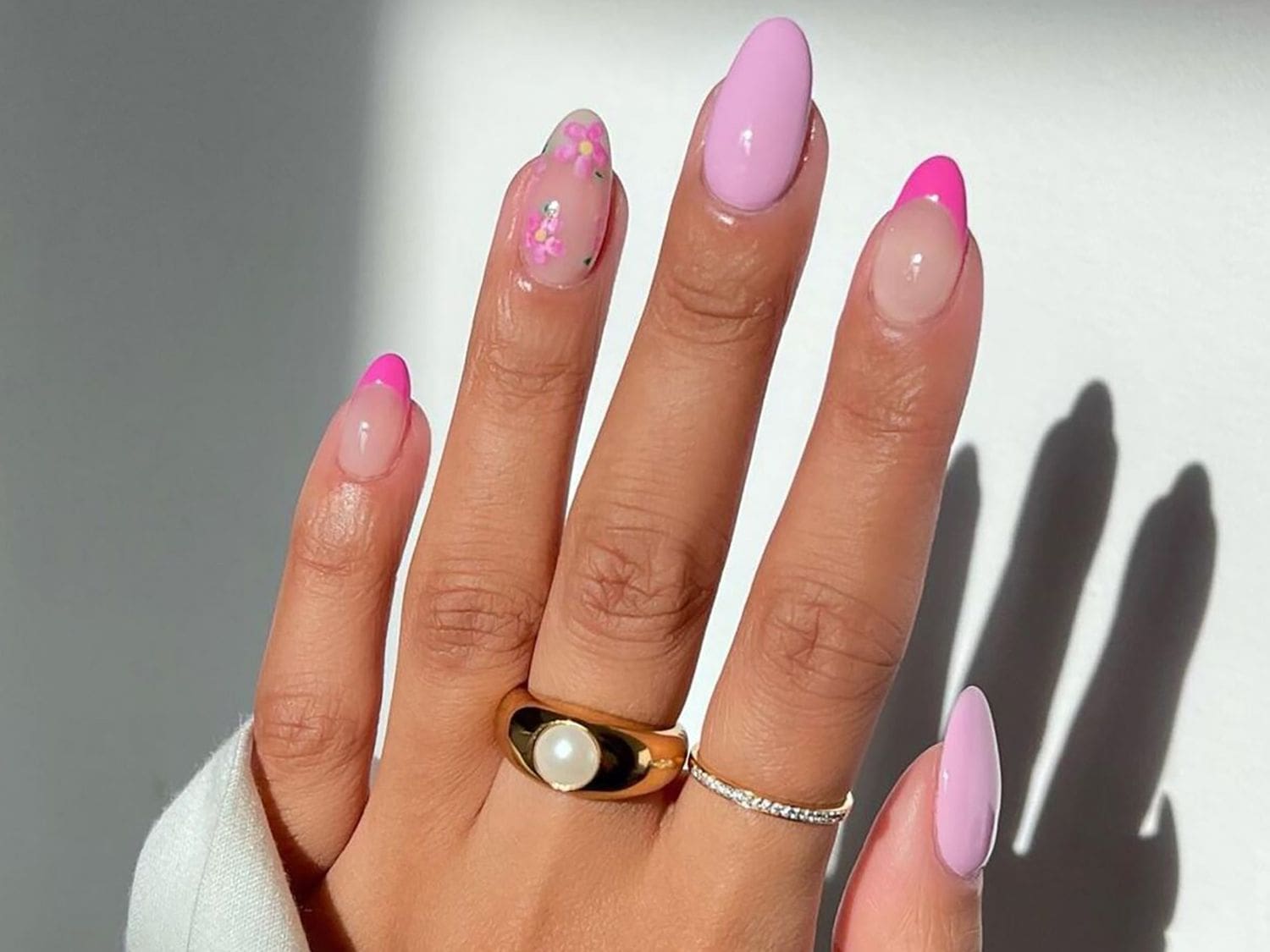 Pink Decorated Nails