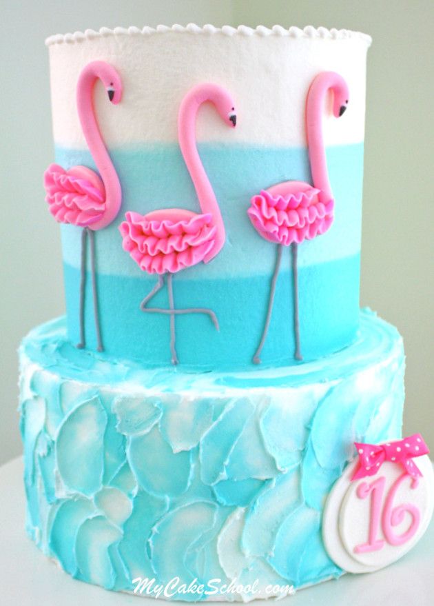 Flamingo Decorated Cake