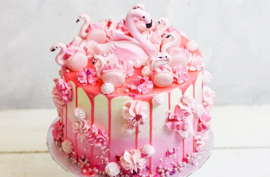 Flamingo Decorated Cake