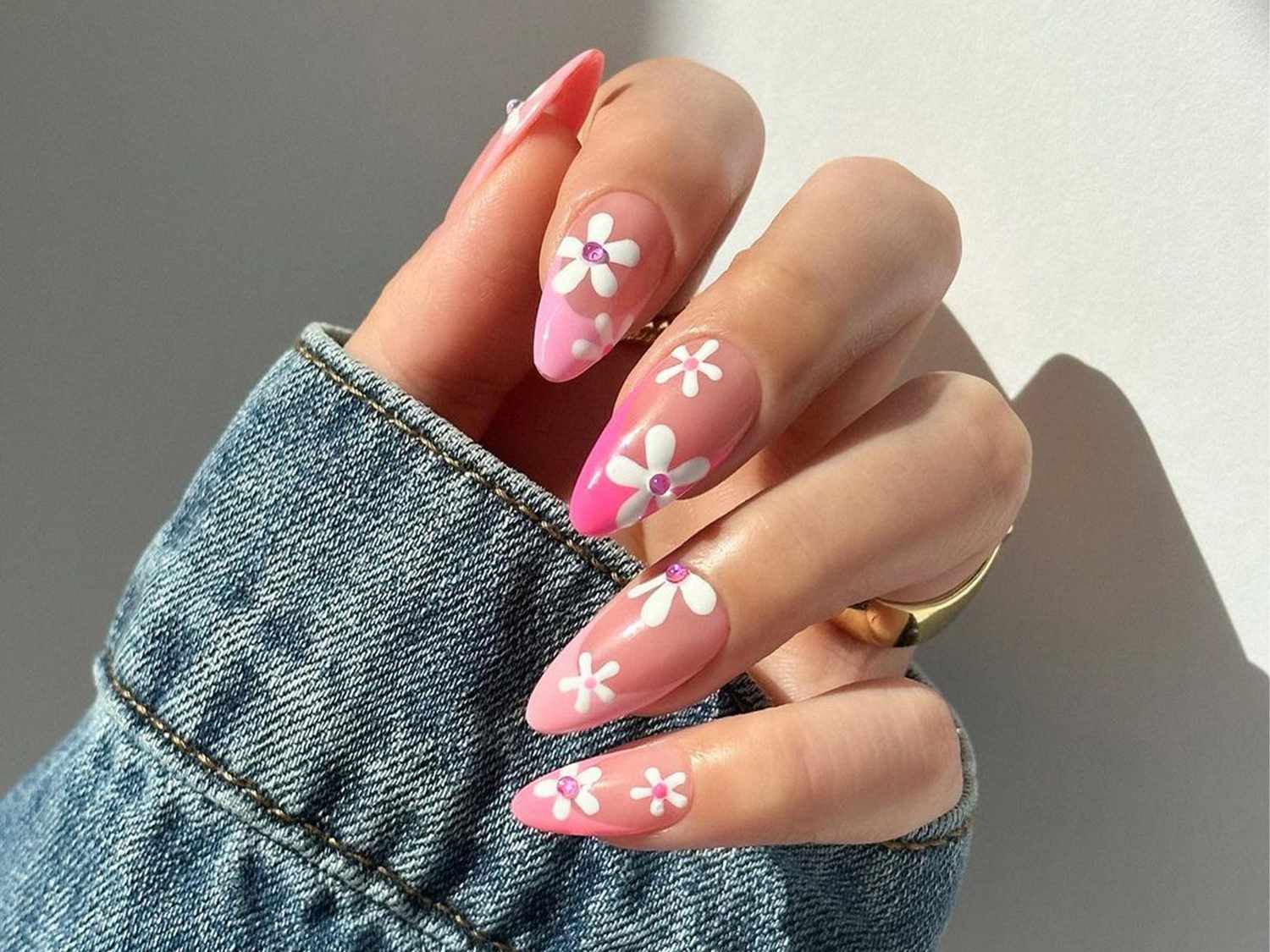 Pink Decorated Nails