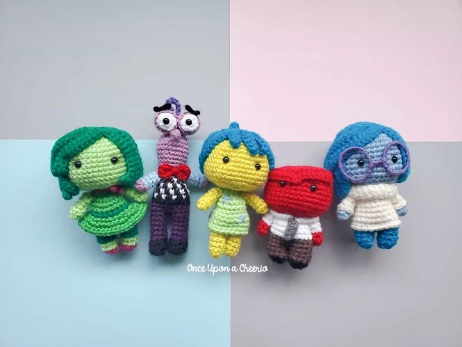 Inside Out amigurumi