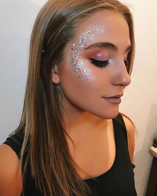 Maquiagem Com Glitter