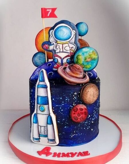 Astronaut Decorated Cake