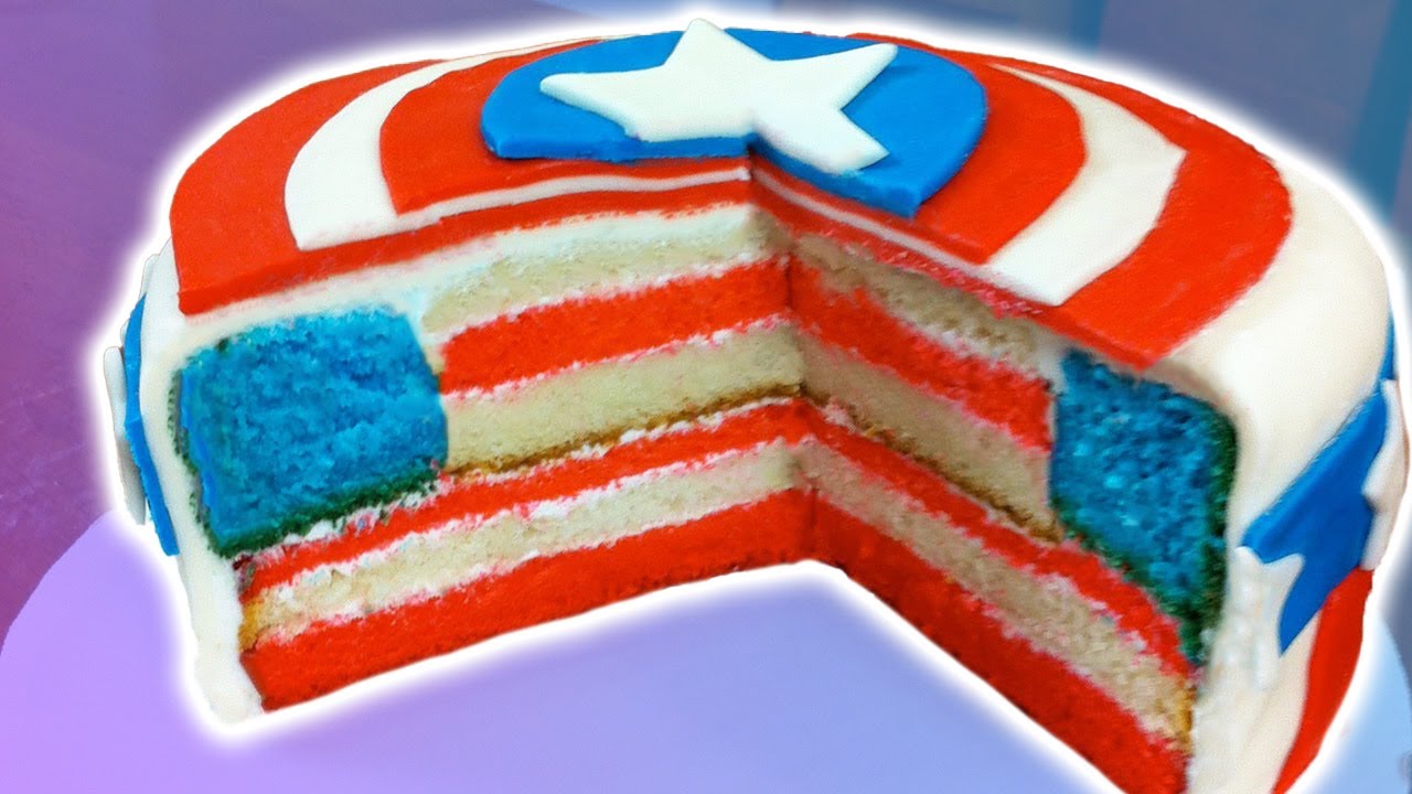 Captain America Decorated Cake