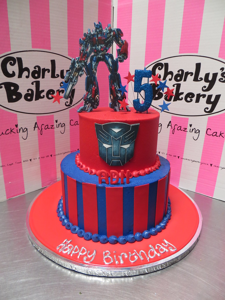 Transformers decorated cake