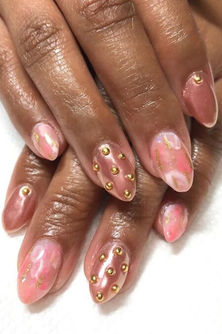 Nail Decorated With Stones