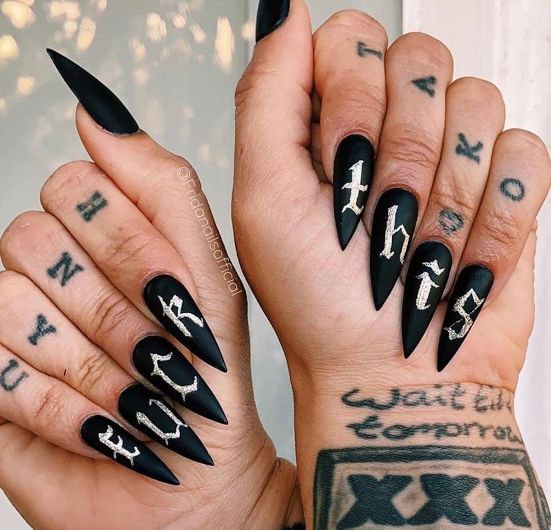 Decorated Stiletto Nails