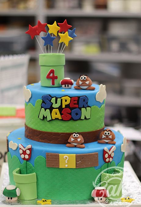 Mario Bros Decorated Cake