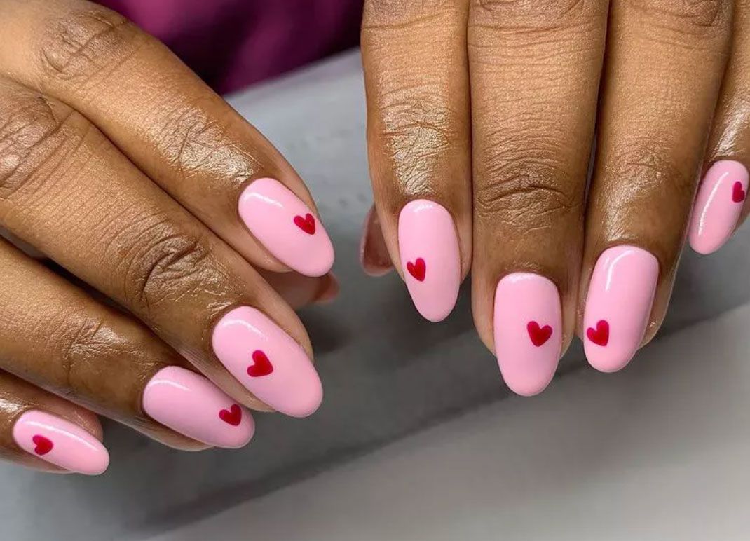 Heart Decorated Nails