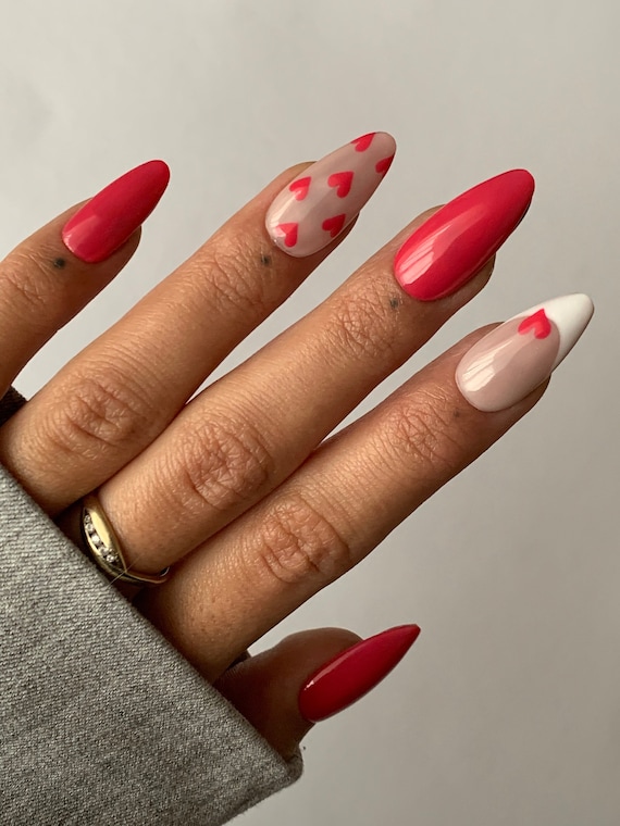 Heart Decorated Nails