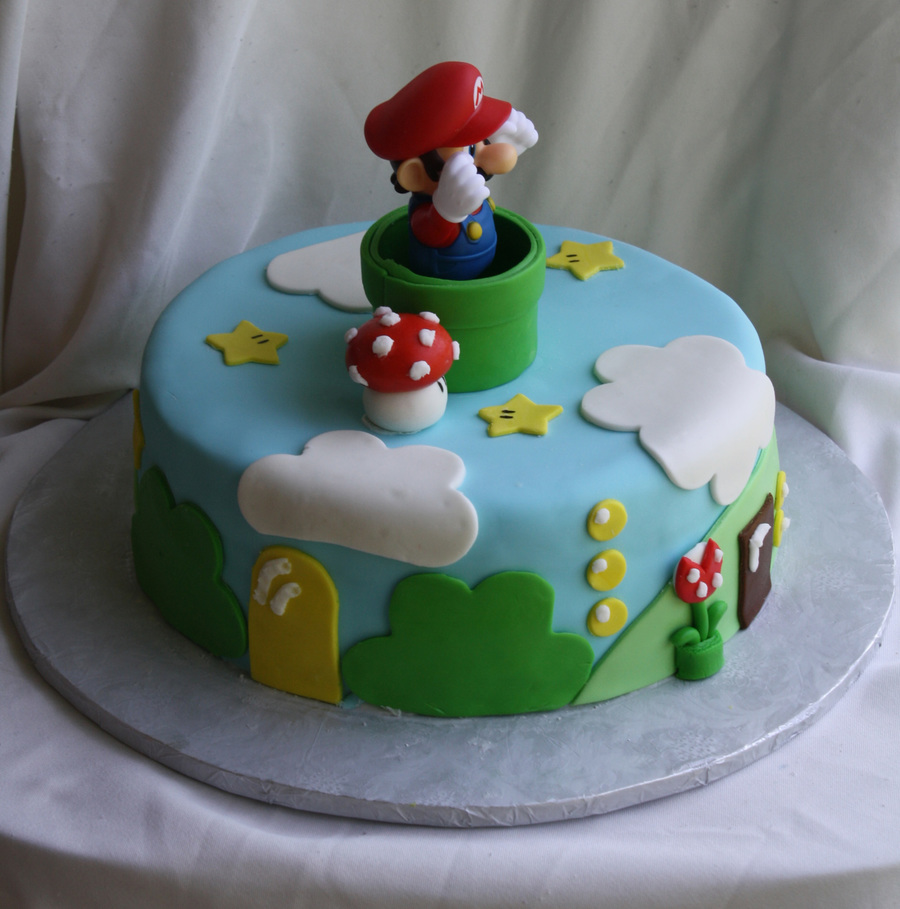 Mario Bros Decorated Cake