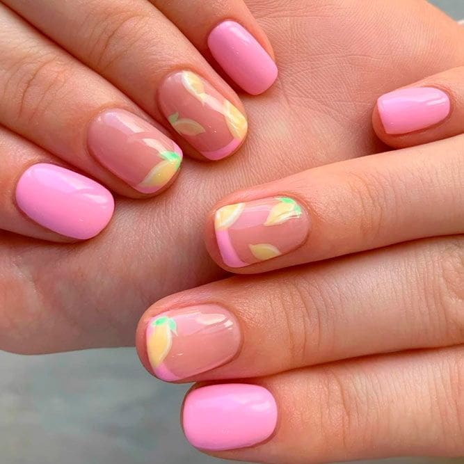 Pink Decorated Nails