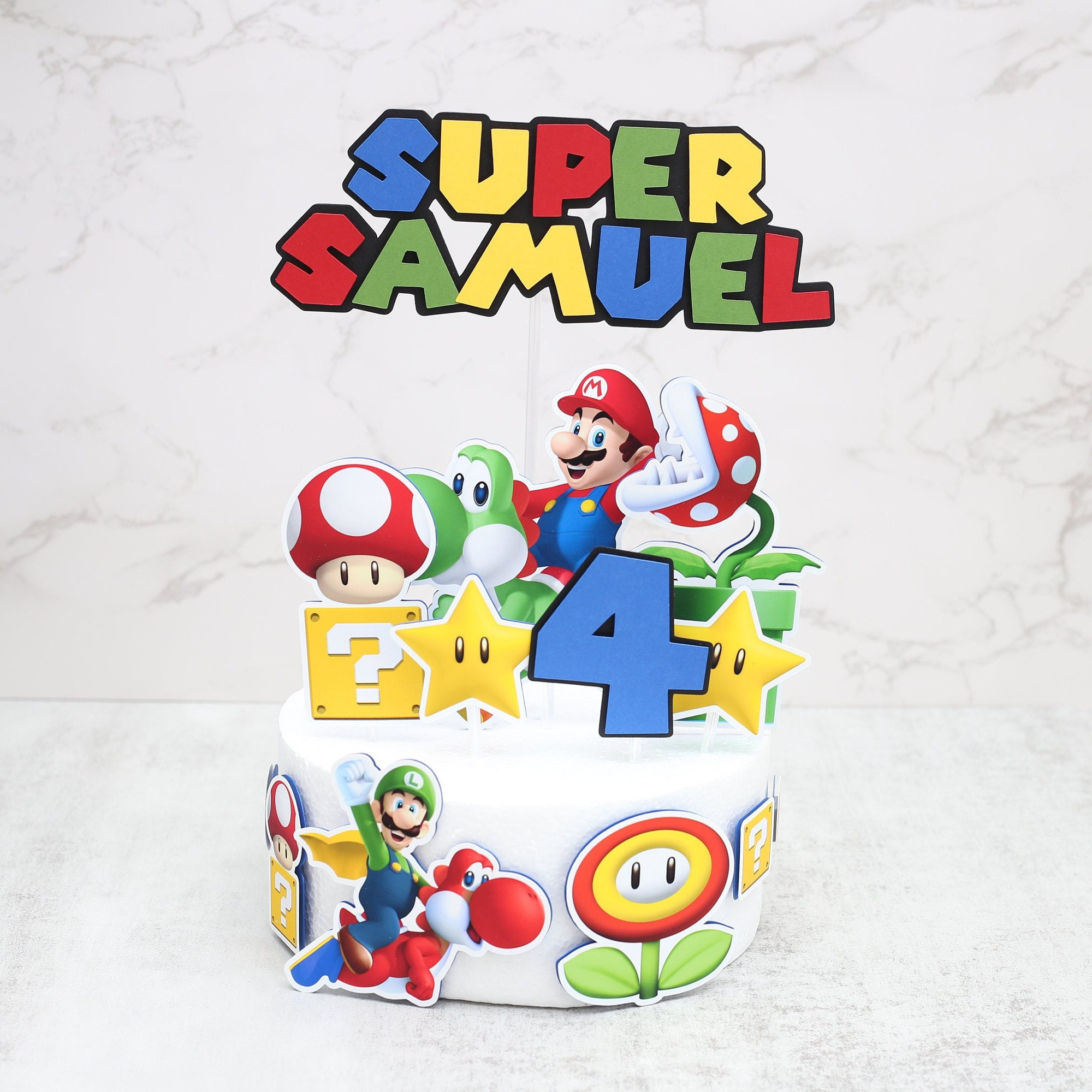 Mario Bros Decorated Cake