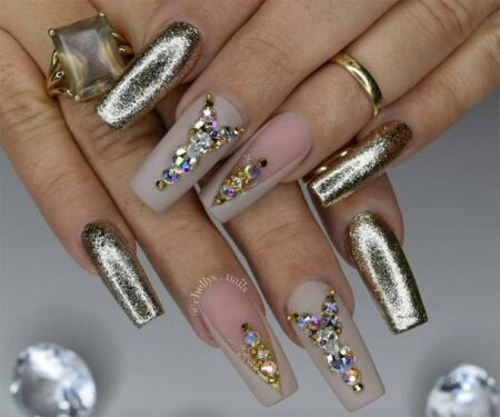 Nail Decorated With Stones