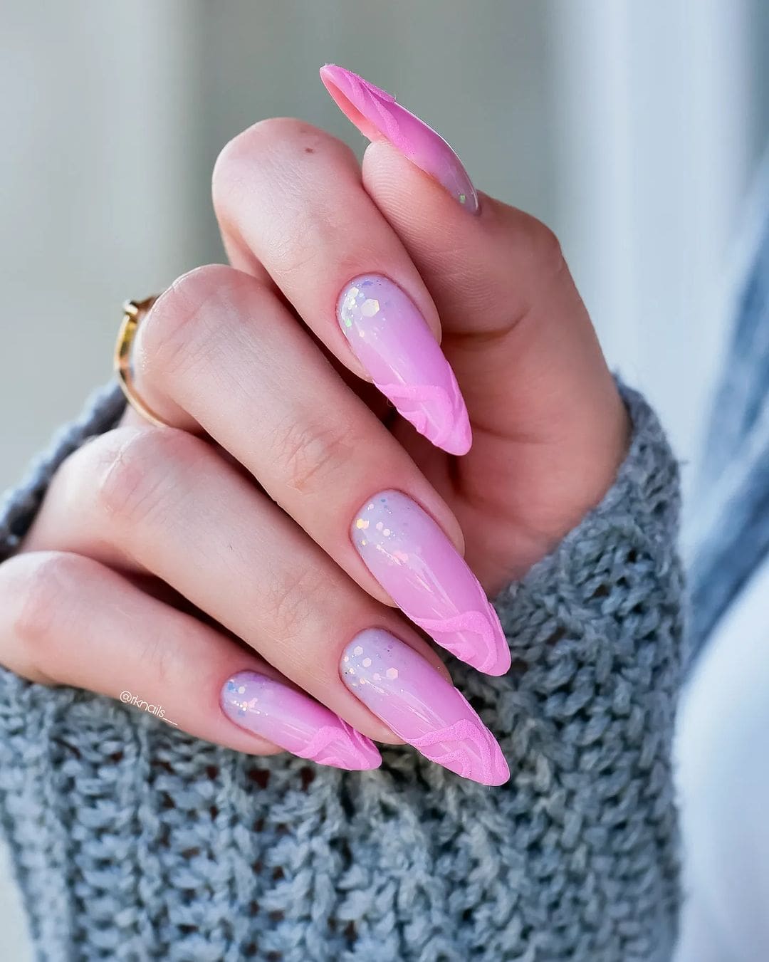 Pink Decorated Nails