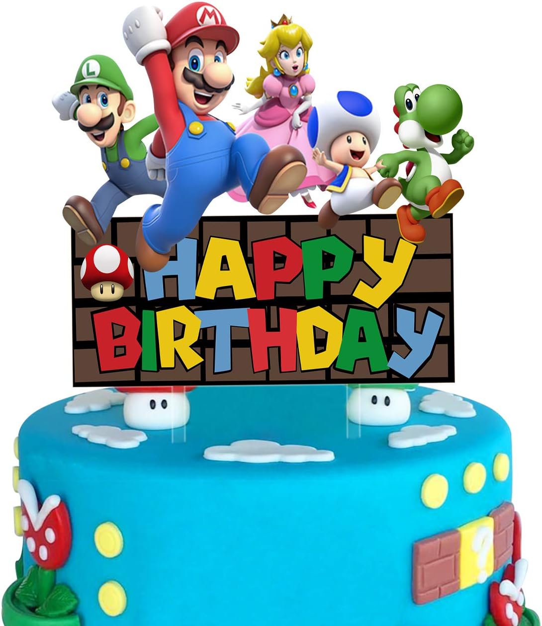 Mario Bros Decorated Cake