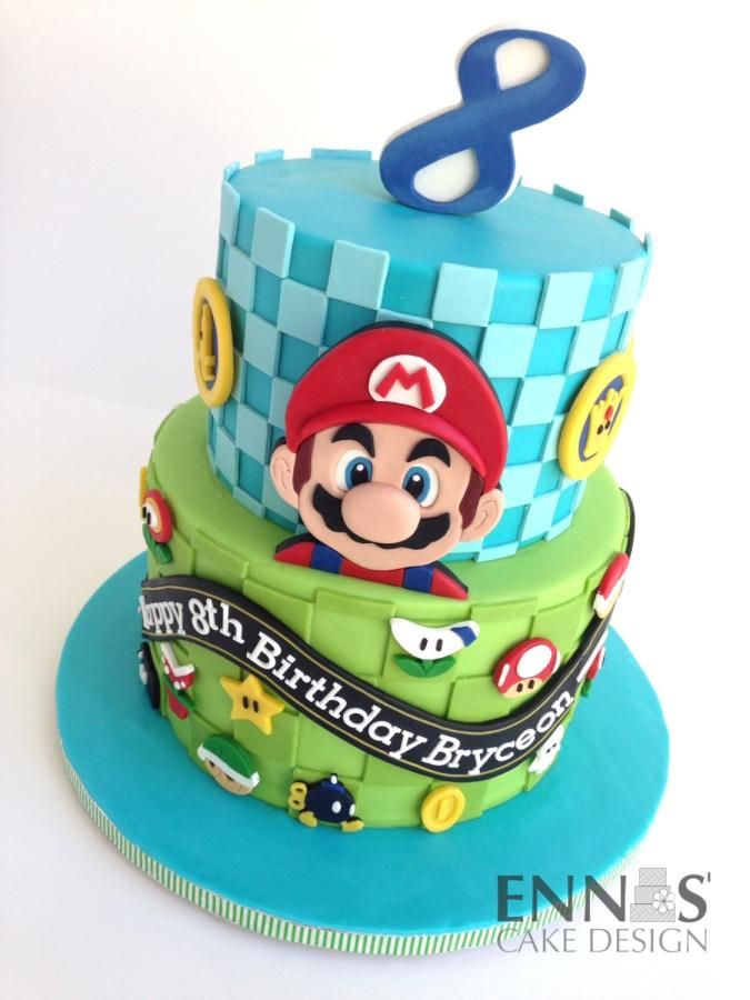 Mario Bros Decorated Cake