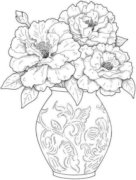 desenho-para-colorir-flores