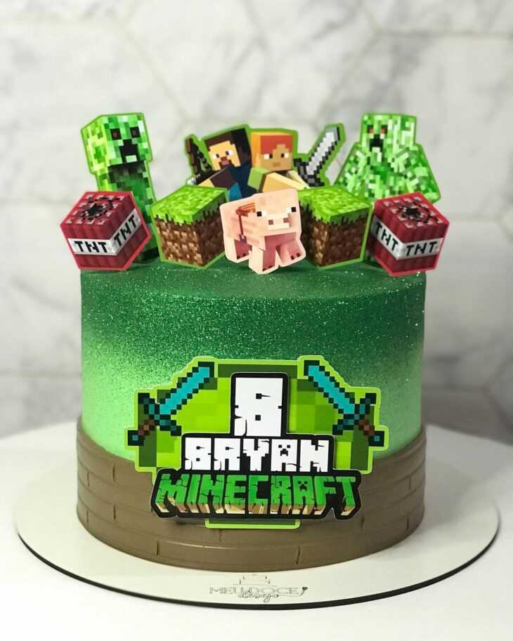 Bolo Decorado Minecraft