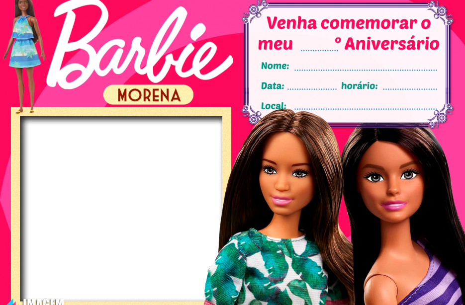 Convite para Festa da Barbie