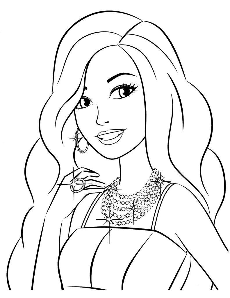 Desenho da Barbie para Colorir