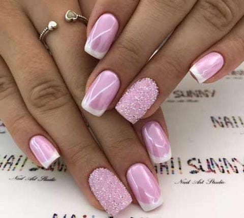 Pink Decorated Nails