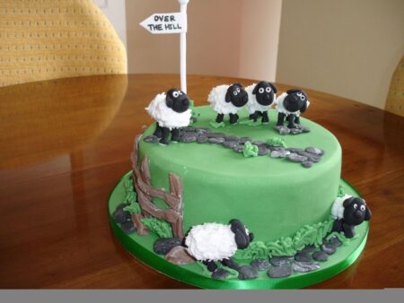 Sheep Decorated Cake