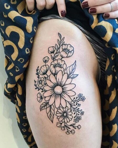 tatuagem-feminina-floral