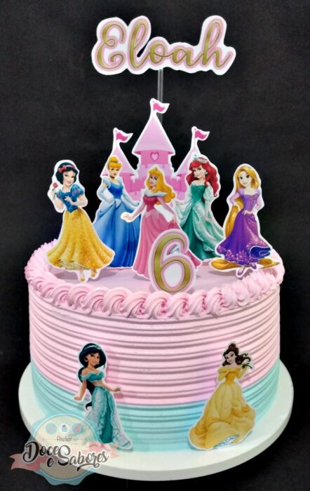 Bolo Decorado Princesas Da Disney