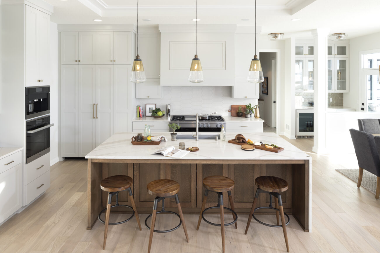 White Kitchen with Wood