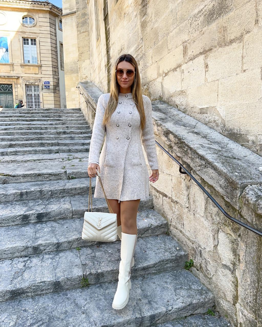 Look com Botas Off White