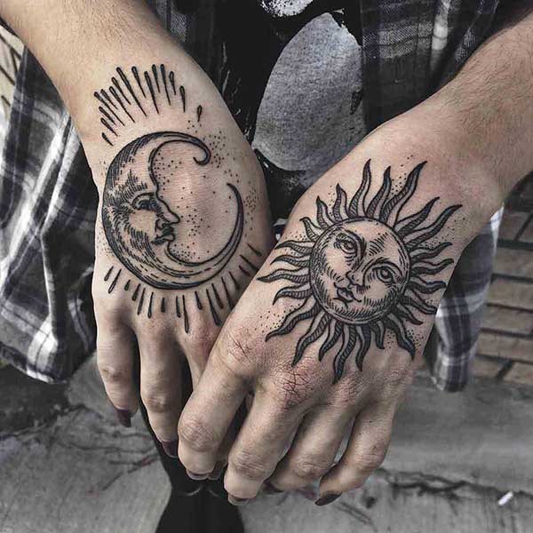 Tatuagem De Sol E Lua