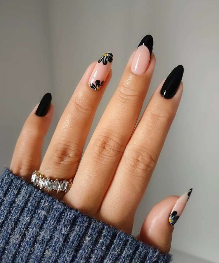 unhas-decoradas-bege-e-preto