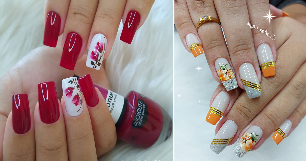 Unhas Decoradas De Flor