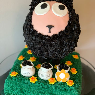 Sheep Decorated Cake