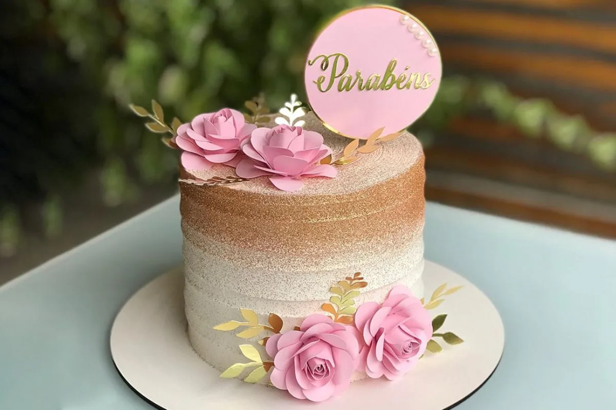 modern feminine cake