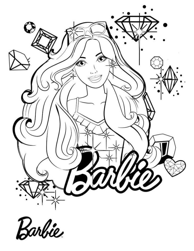 Desenho da Barbie para Colorir