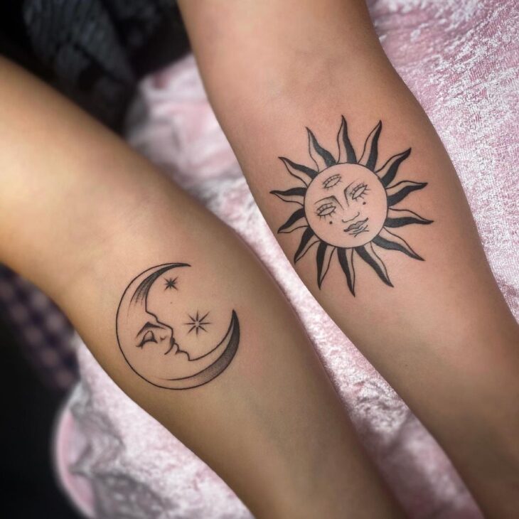 Tatuagem De Sol E Lua