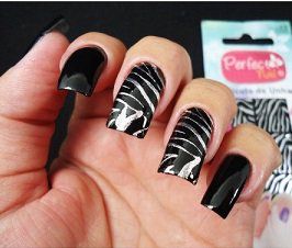 Unha Decorada Zebra