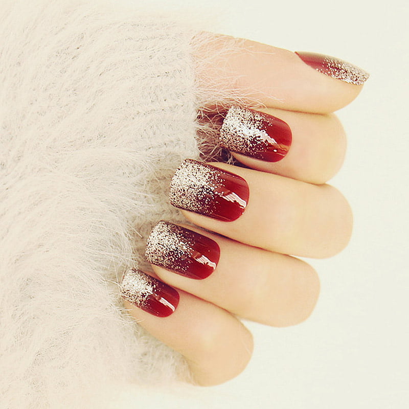 unhas-vermelhas-com-glitter