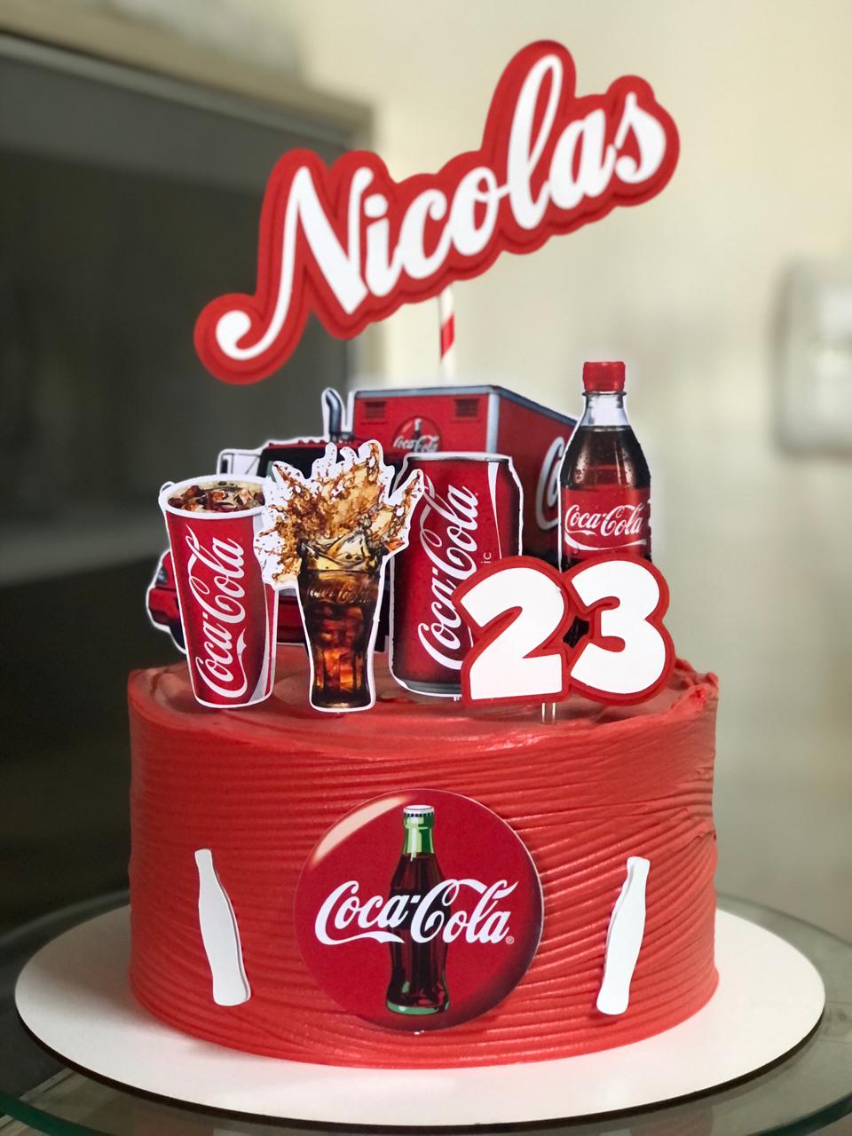 Bolo Decorado Coca Cola