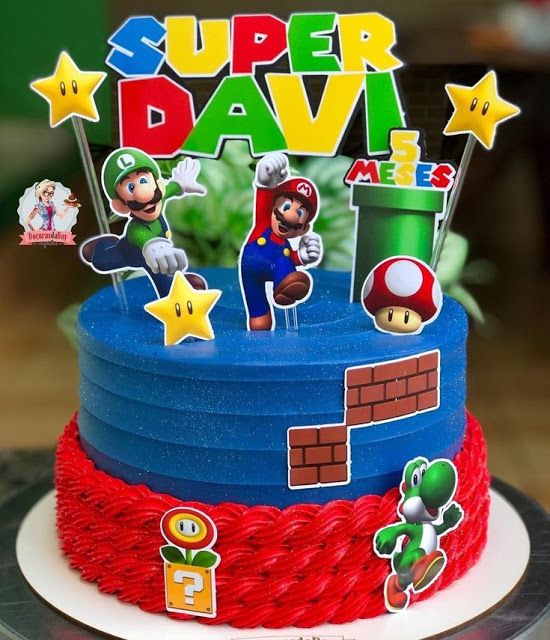 Bolo Decorado Mario Bros