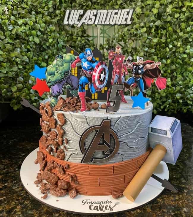 Bolo Decorado Vingadores