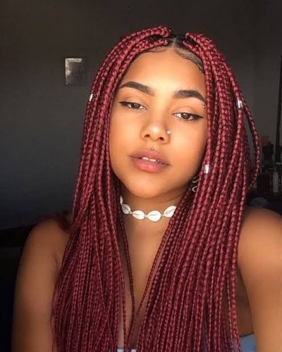 Box Braids Vermelho