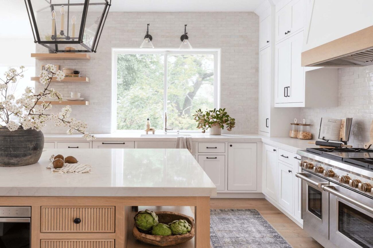 White Kitchen with Wood