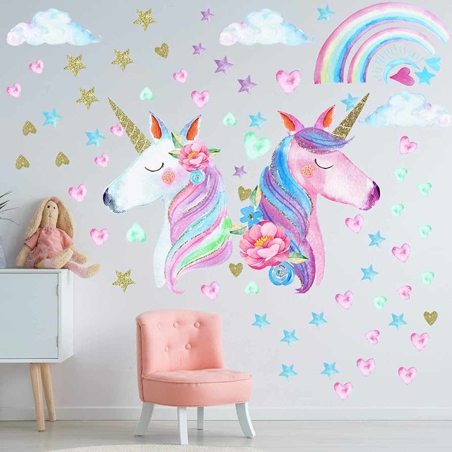 unicorn themed baby room