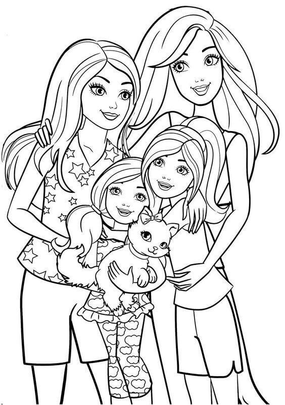 Desenho da Barbie para Colorir